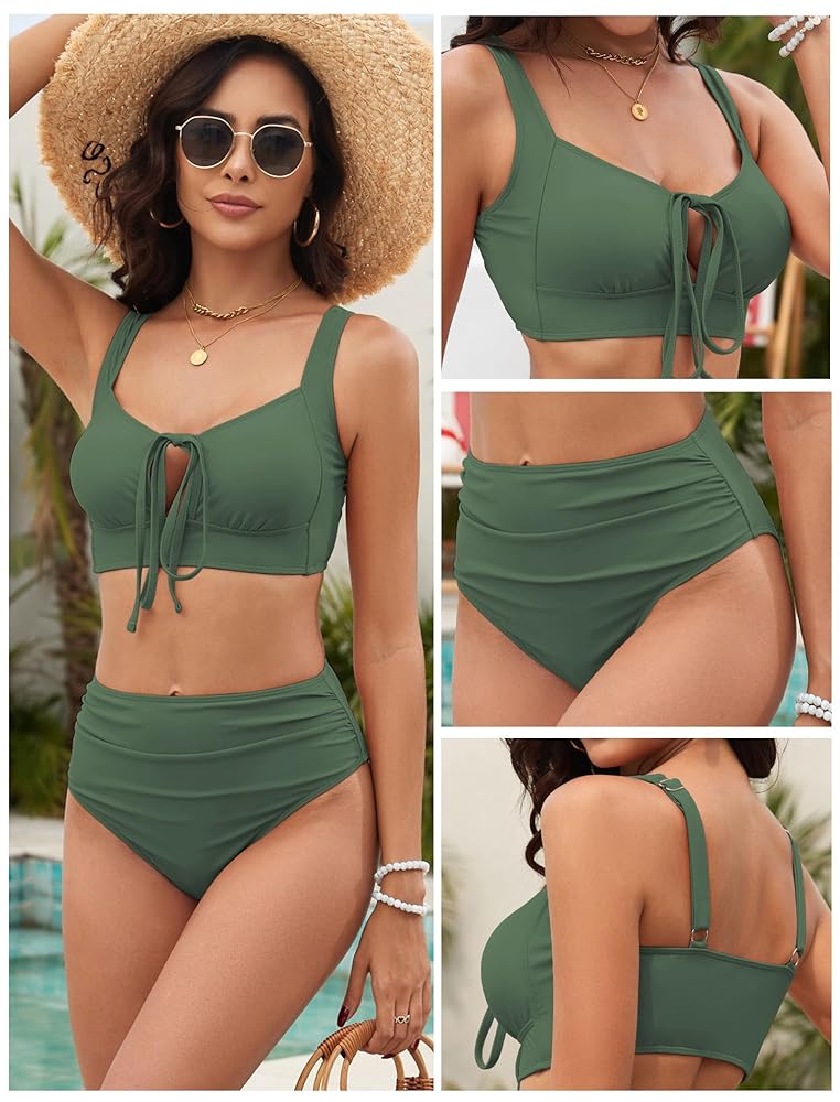 Amazon.com: ZAFUL Modest Bikini Sets for Women Full Coverage